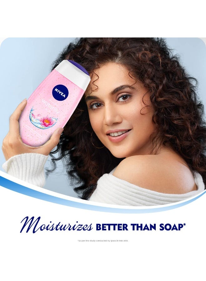 نيفيا جل استحمام نيفيا بزنبق الماء والزيت 250 مل | جل استحمام يحتوي على لآلئ زيتية مغذية | برائحة زهرة زنبق الماء المنعشة | لبشرة نظيفة وصحية ومرطبة. - Image 3